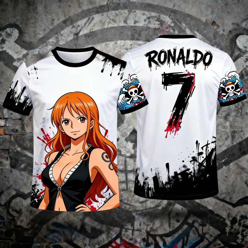One Piece Luffy No.7 Co-brande - Streetwear Brand Jersey recension och pris