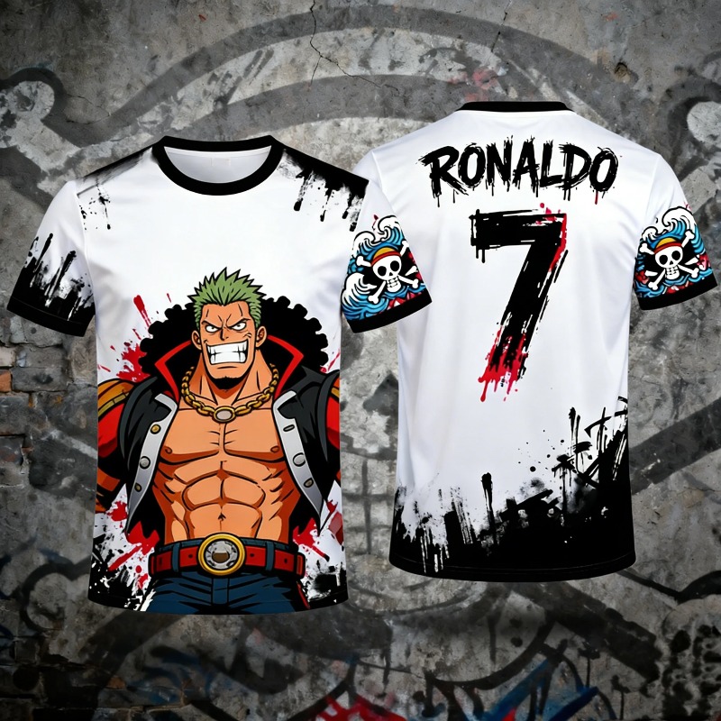 One Piece Luffy No.7 Co-brande - Streetwear Brand Jersey recension och pris