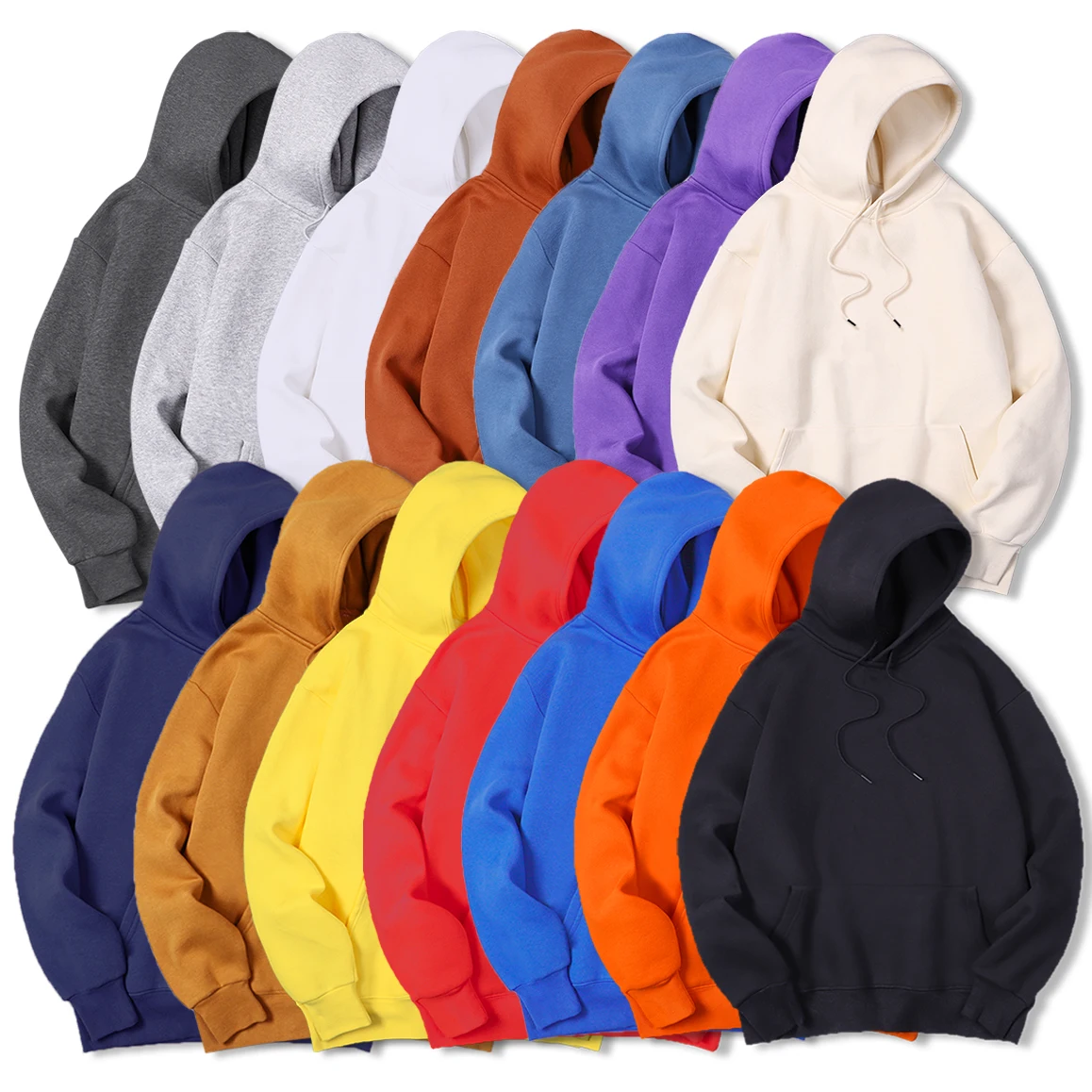 Men's Solid Color Hooded Sweat - Streetwear Brand Jersey recension och pris